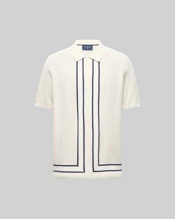 MENS DANNY BORDER STRIPE KNIT SHIRT - MT0400053 Product Image