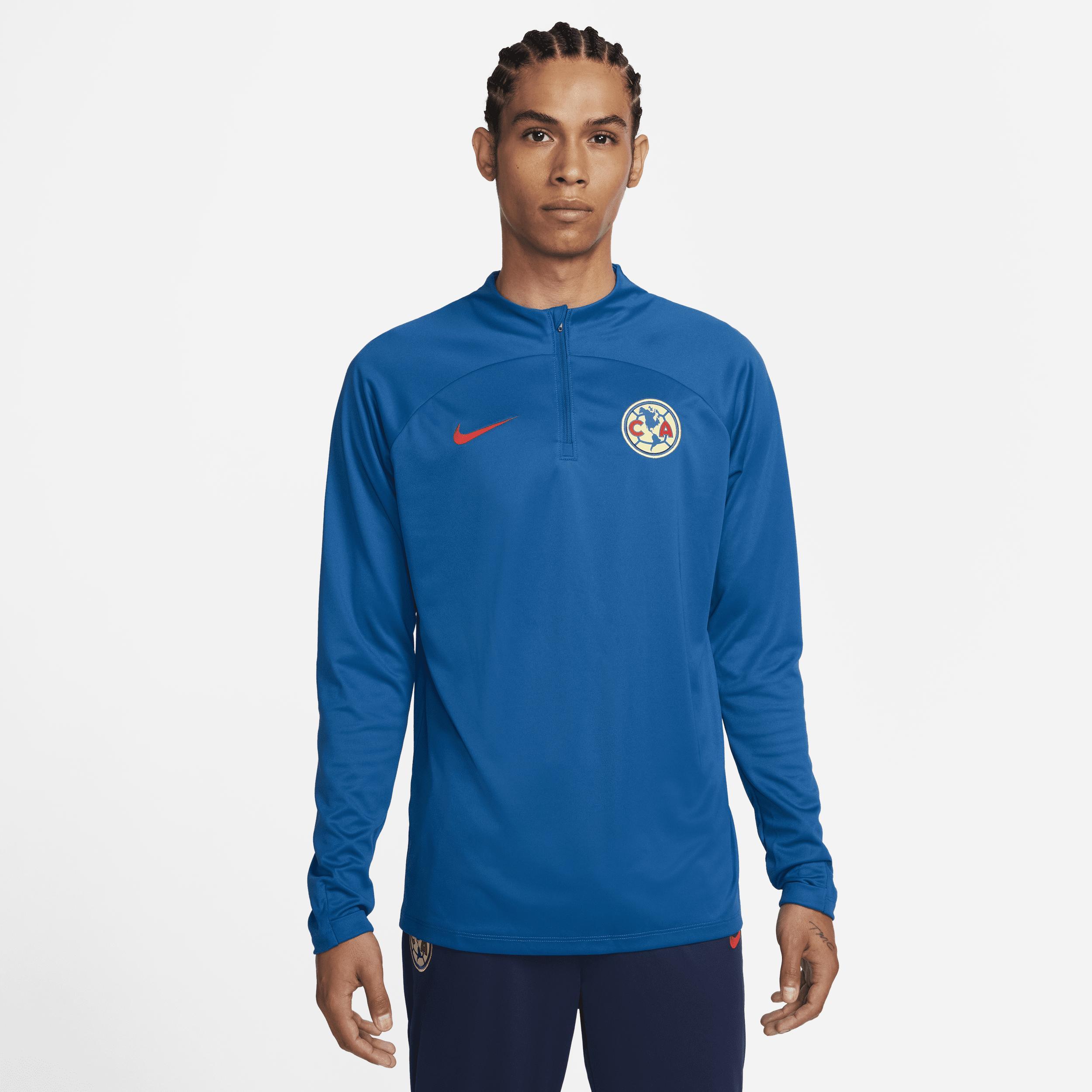 Men's Nike Blue Club America Academy Pro Drill Raglan Quarter-Zip Top, Size: Medium, Caf Blue Product Image