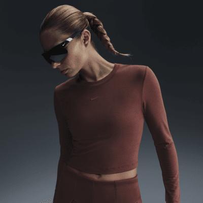 Women's Nike Sportswear Chill Knit Slim Long-Sleeve Cropped Top Product Image
