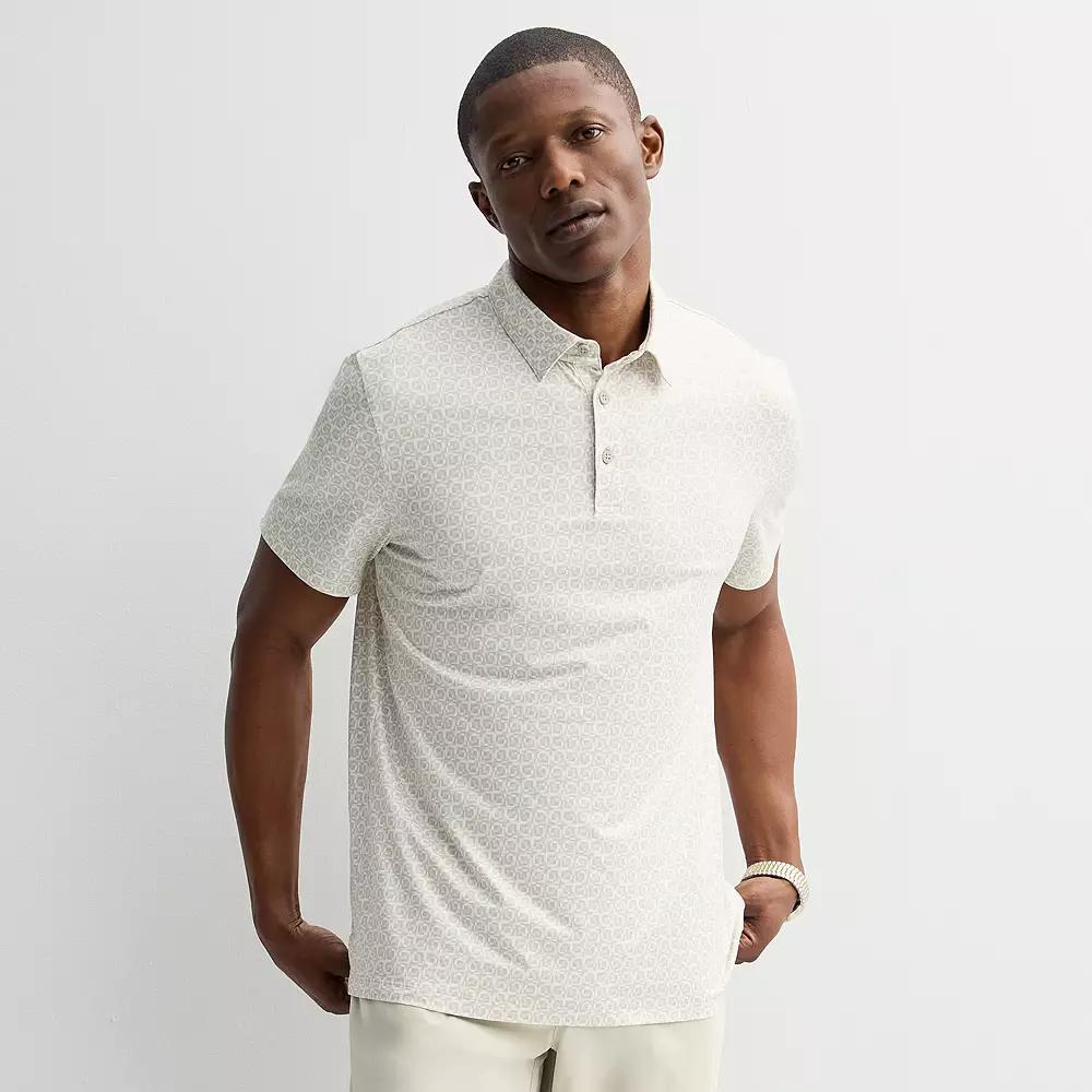 Men's FLX Luxury Soft Wander Polo, Size: Large, Blue Print Product Image