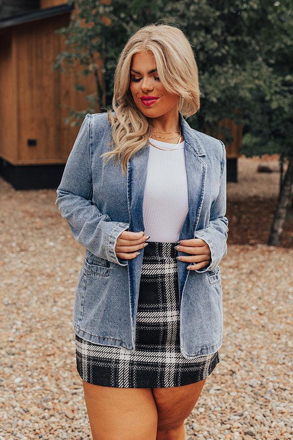 Dreaming Of Soho Denim Blazer Curves Product Image