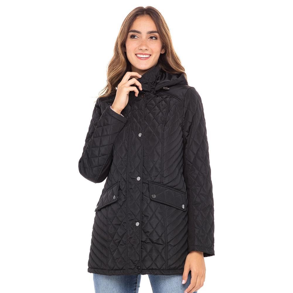 Sebby Collection Women's Quilted Jacket with Detachable Hood Product Image