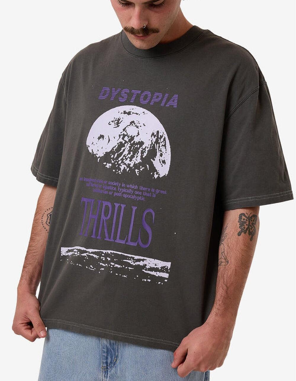 THRILLS Dystopia Mens Boxy Oversized Tee - BLACK Product Image