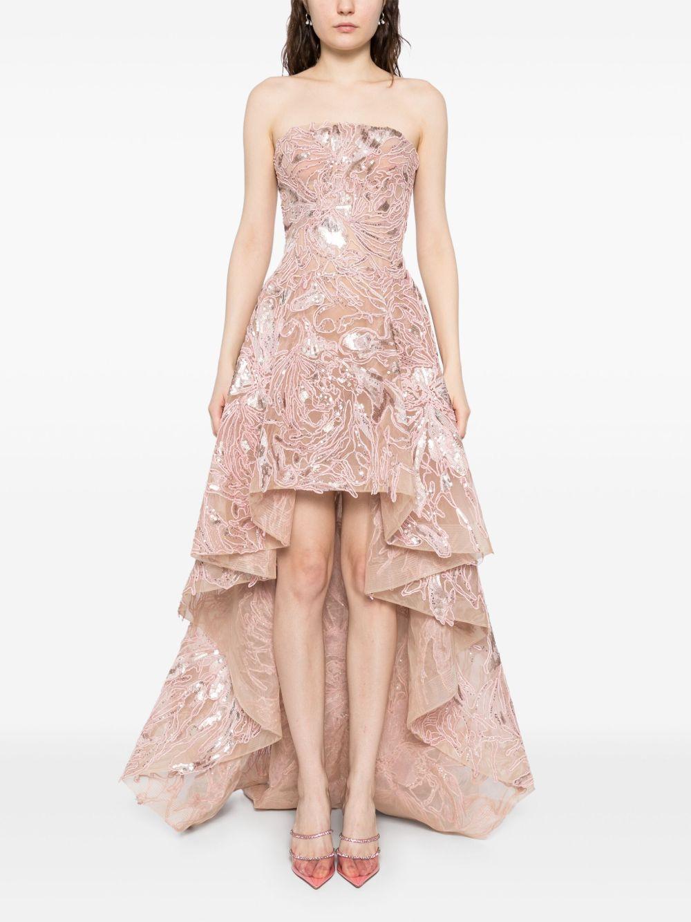 embroidered high-low dress Product Image