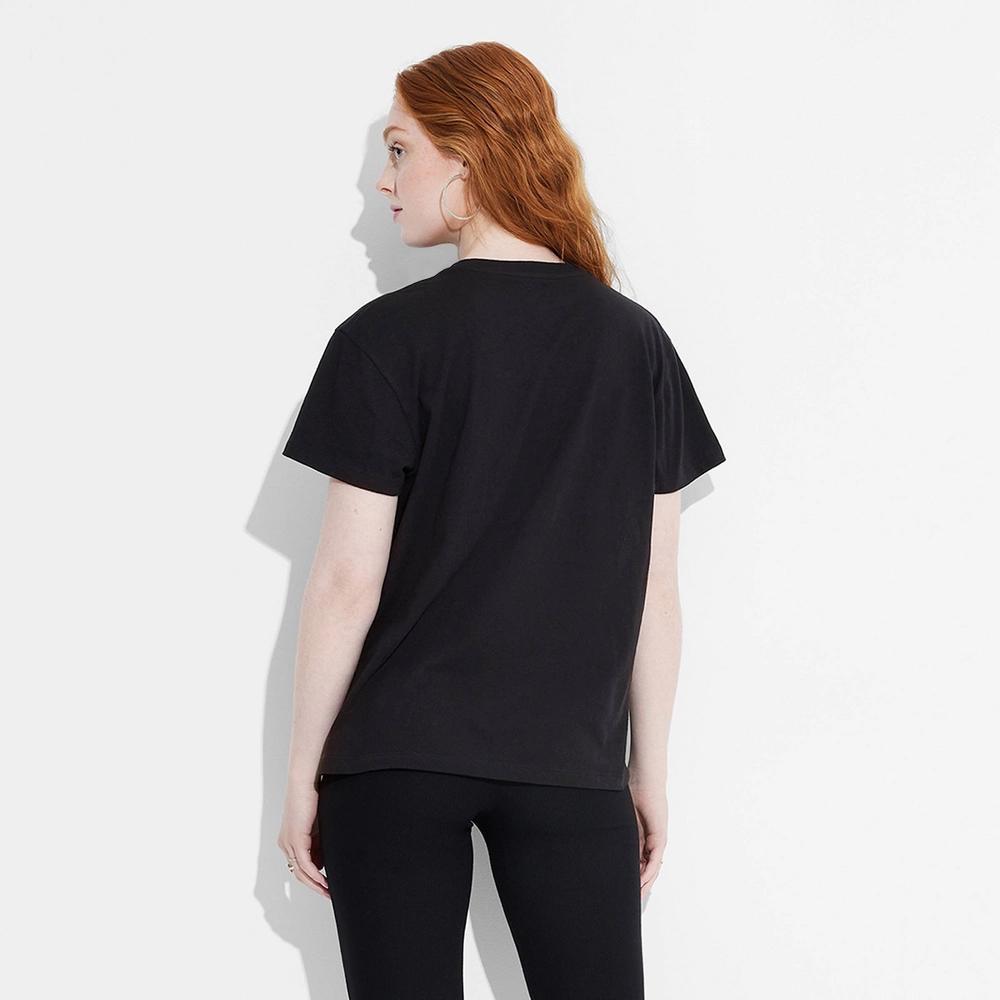 Women's Twilight Short Sleeve Graphic T-Shirt - Black M: Crew Neck, Knit Cotton, Below Hip Length Product Image