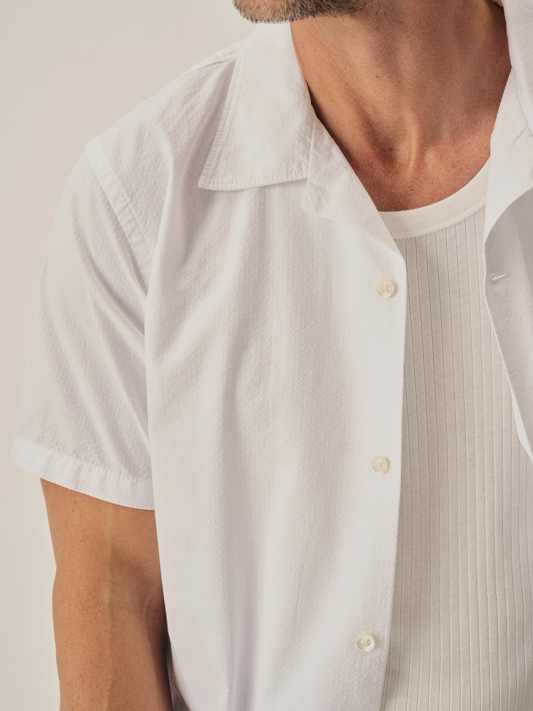 White Sodapop Seersucker Camp Shirt Product Image