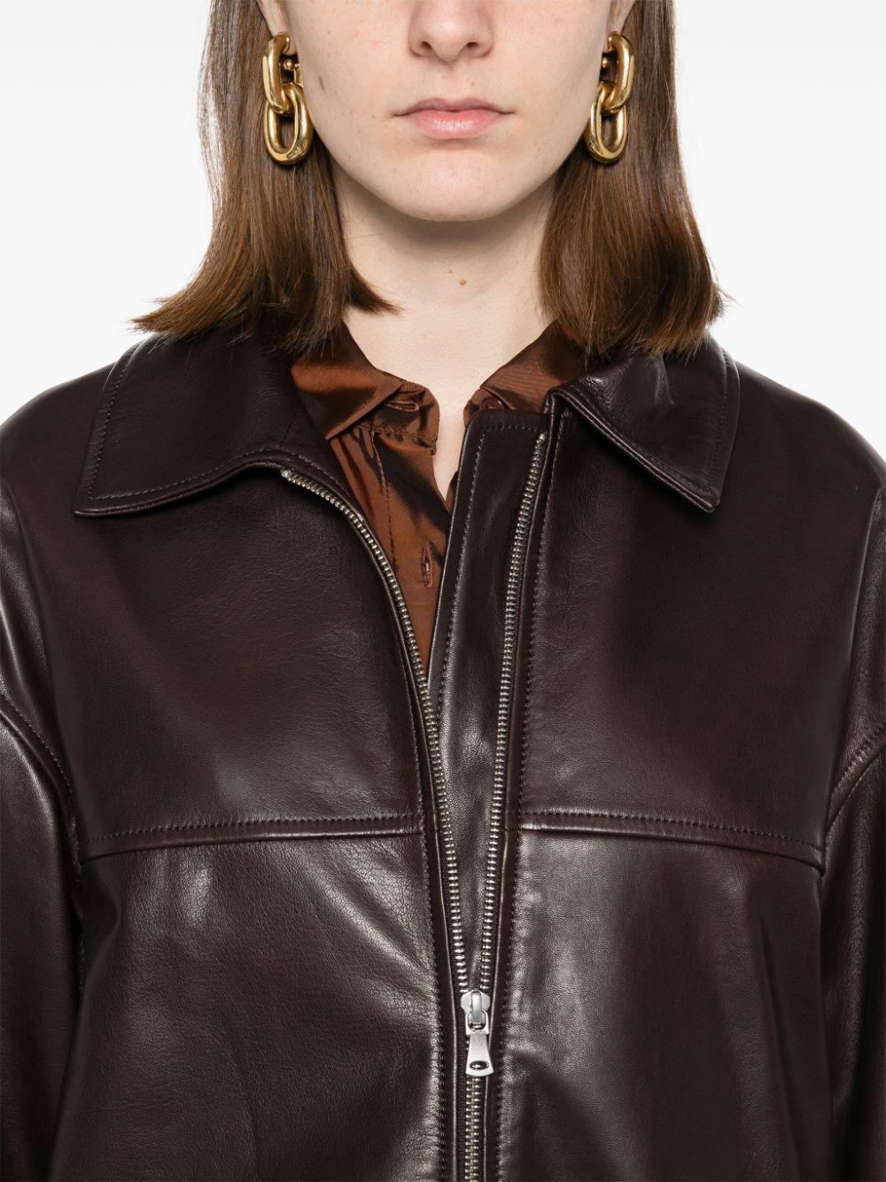 NOUR HAMMOUR Layne Jacket In Brown Product Image
