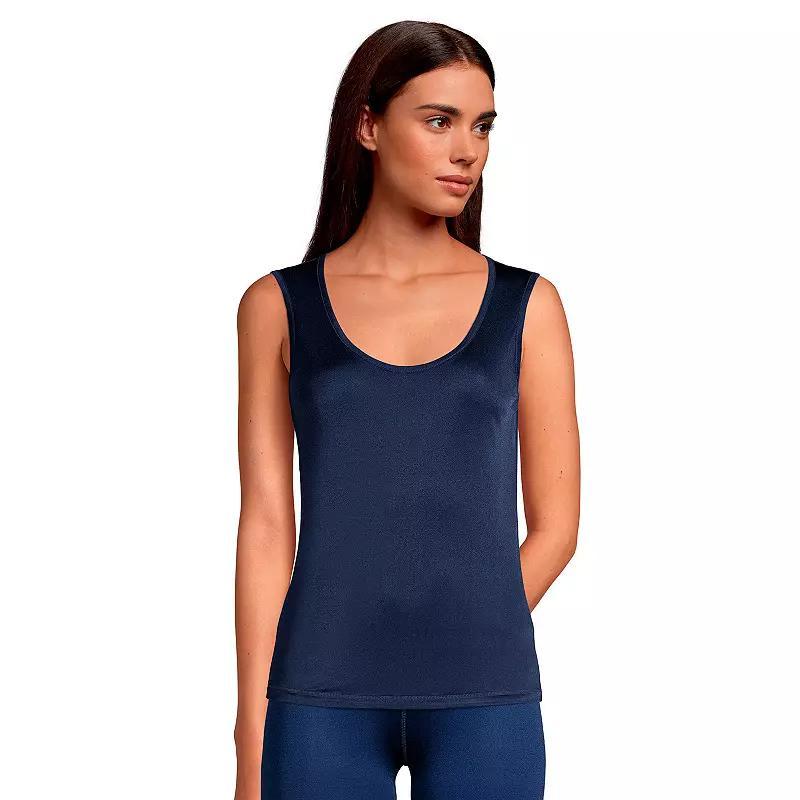 Women's Lands' End Silk Interlock Tank Undershirt, Size: XS, Deep  Blue Product Image