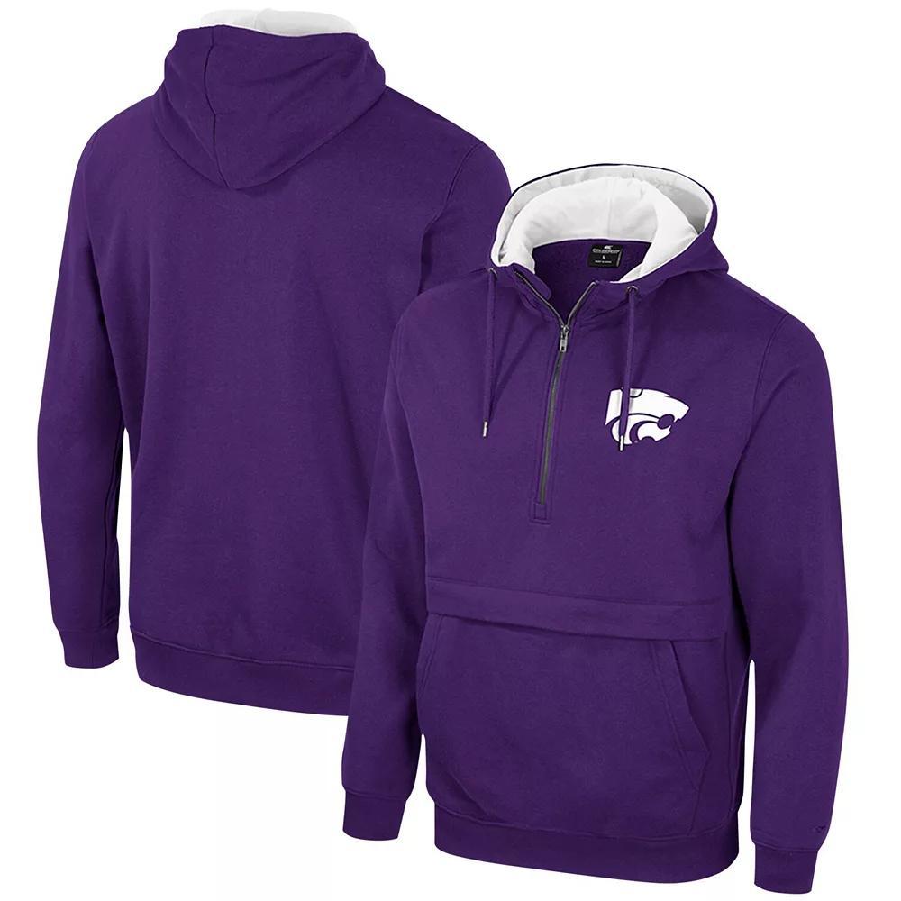 Men's Colosseum Purple Kansas State Wildcats Half-Zip Hoodie, Size: XL Product Image