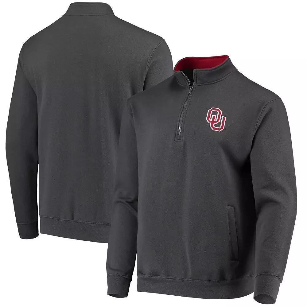Men's Colosseum Charcoal Oklahoma Sooners Tortugas Logo Quarter-Zip Pullover Jacket, Size: Medium Product Image