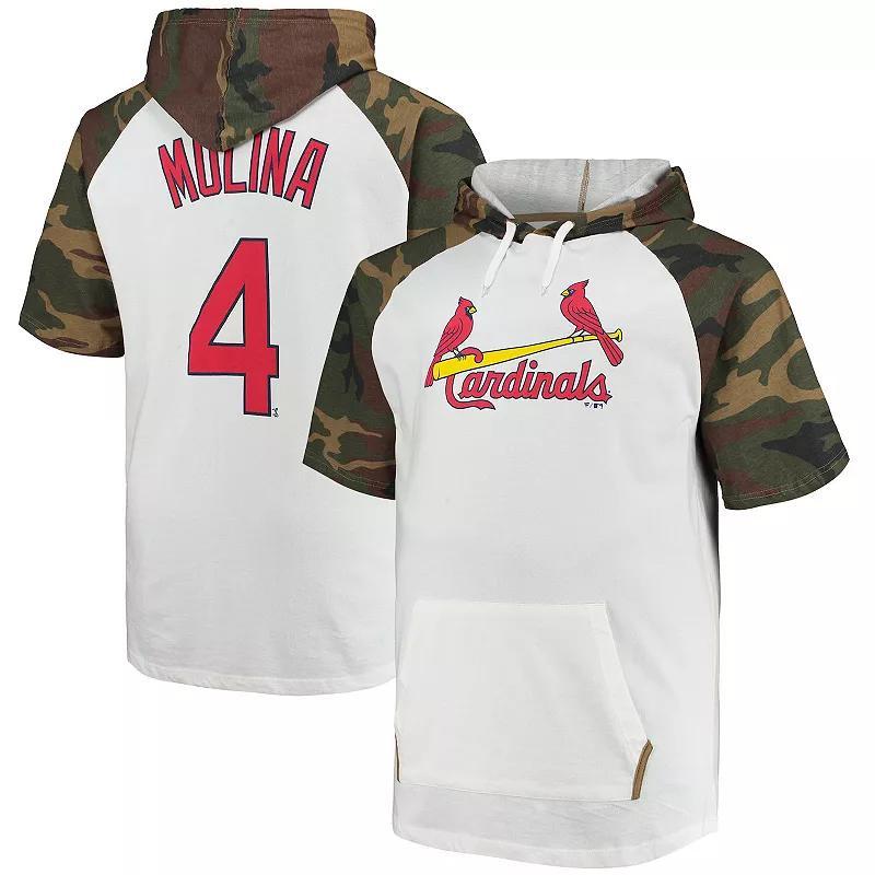 Mens Yadier Molina /Camo St. Louis Cardinals Player Big & Tall Raglan Hoodie T-Shirt Product Image