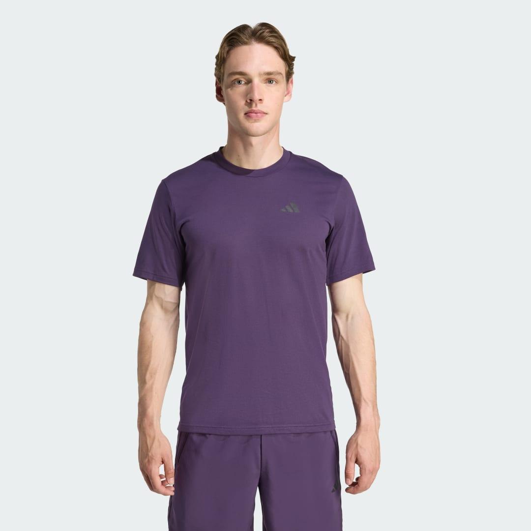 adidas Train Essentials Feelready Training Tee Aurora Plum XL Mens Product Image