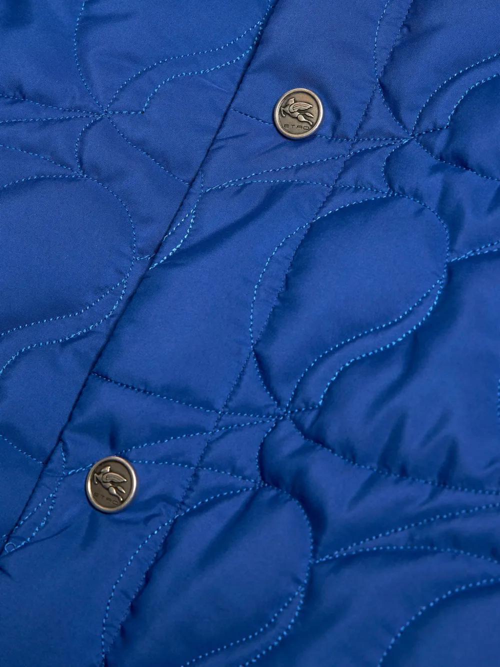 paisley-quilted hooded coat Product Image