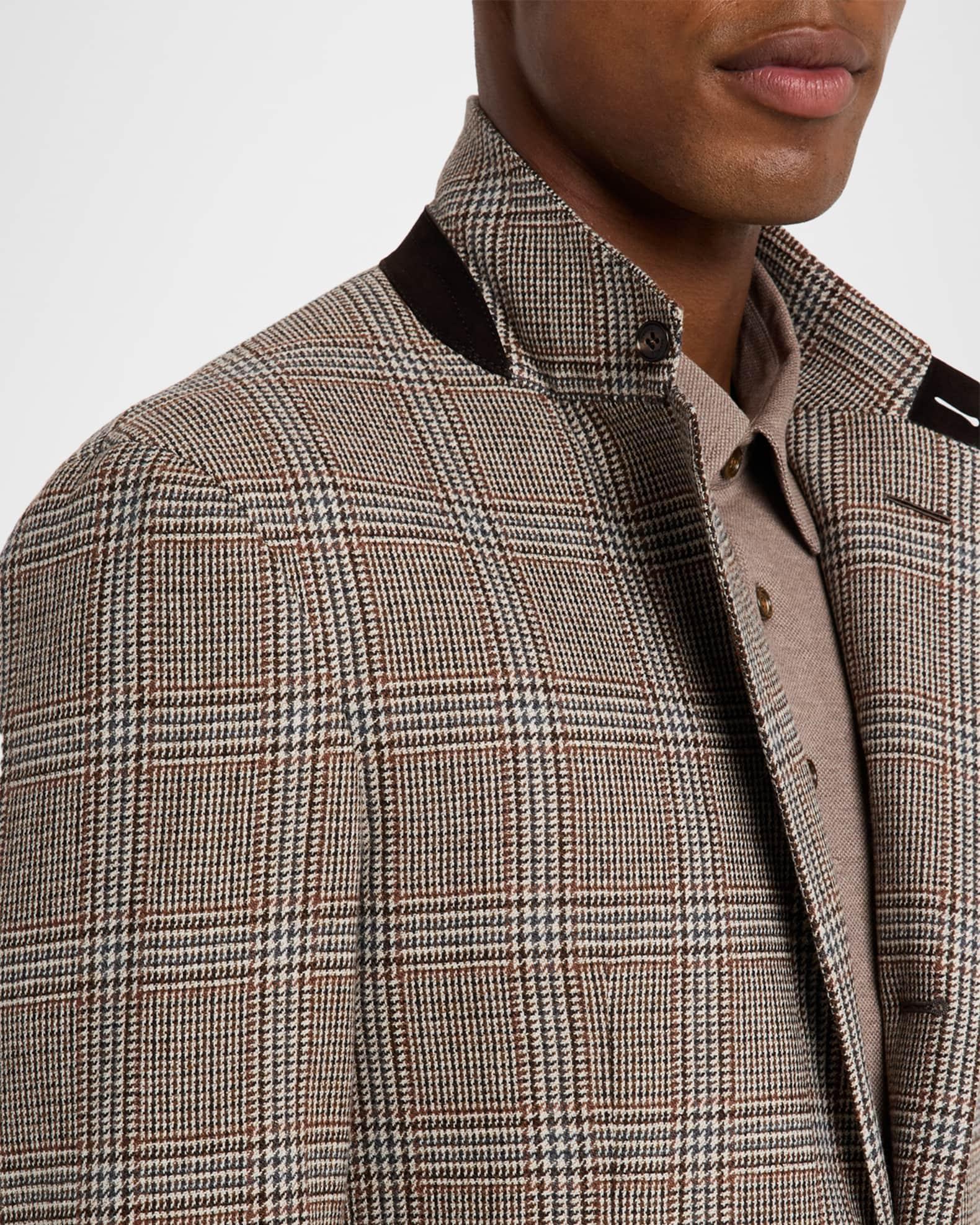 Men's Wool and Cashmere Glen Plaid Sport Coat Product Image