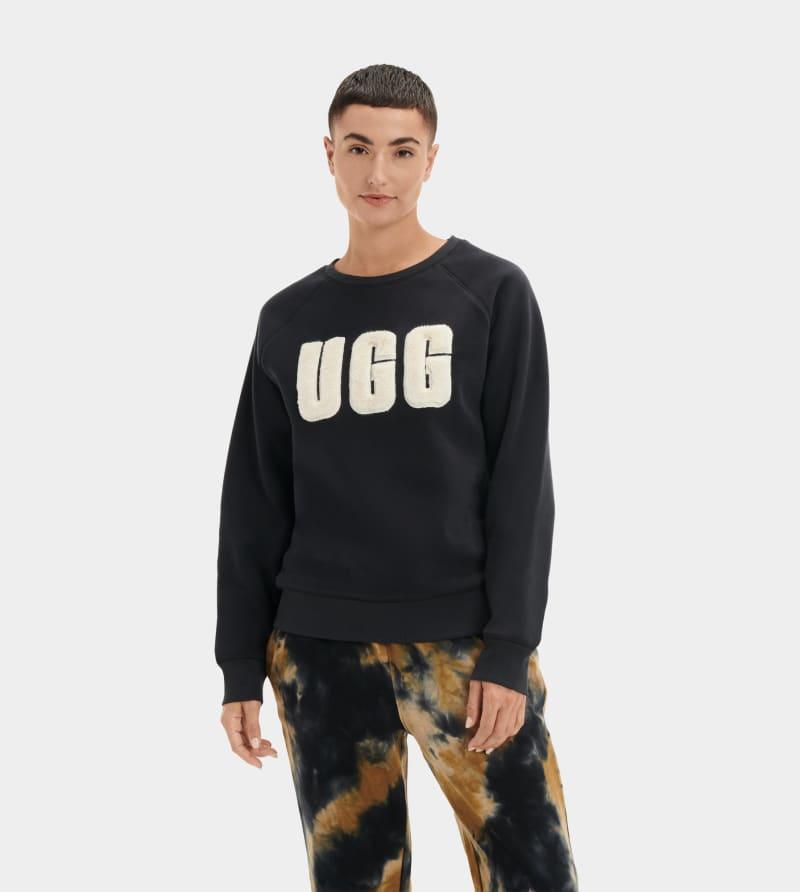 UGG Madeline Fuzzy Logo Long Sleeve Coordinating Lounge Sweatshirt Product Image