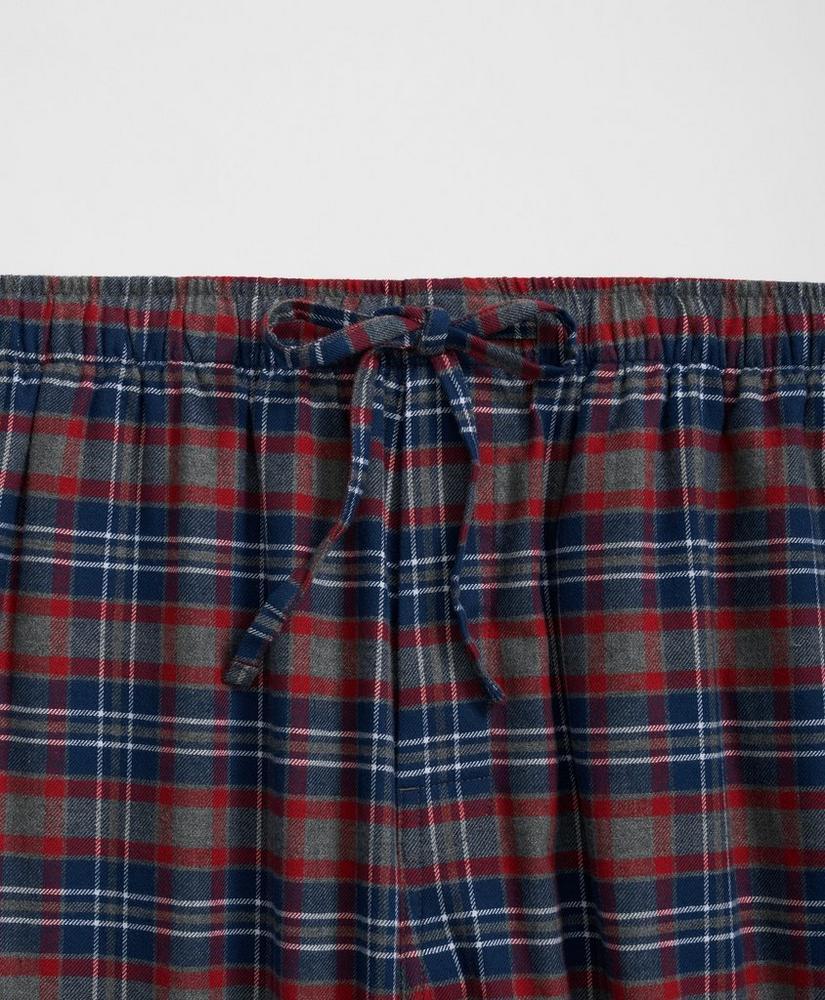 Cotton Flannel Plaid Lounge Pants Product Image