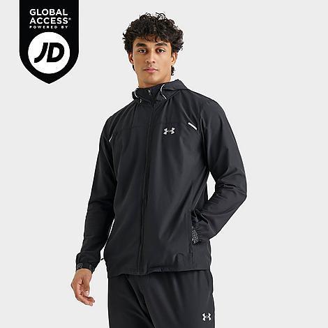 Under Armour Mens Vanish Reflective Woven Utility Jacket in Black/Steel Product Image