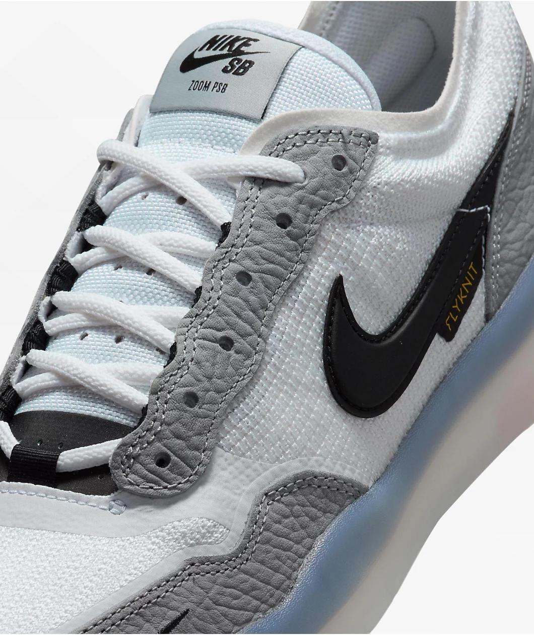 Nike SB PS8 QS Wolf Grey, White, Black Skate Shoes Product Image