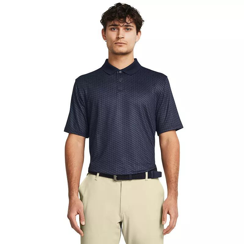 Men's Under Armour Matchplay Printed Polo, Size: Medium, Blue Down Pour Product Image