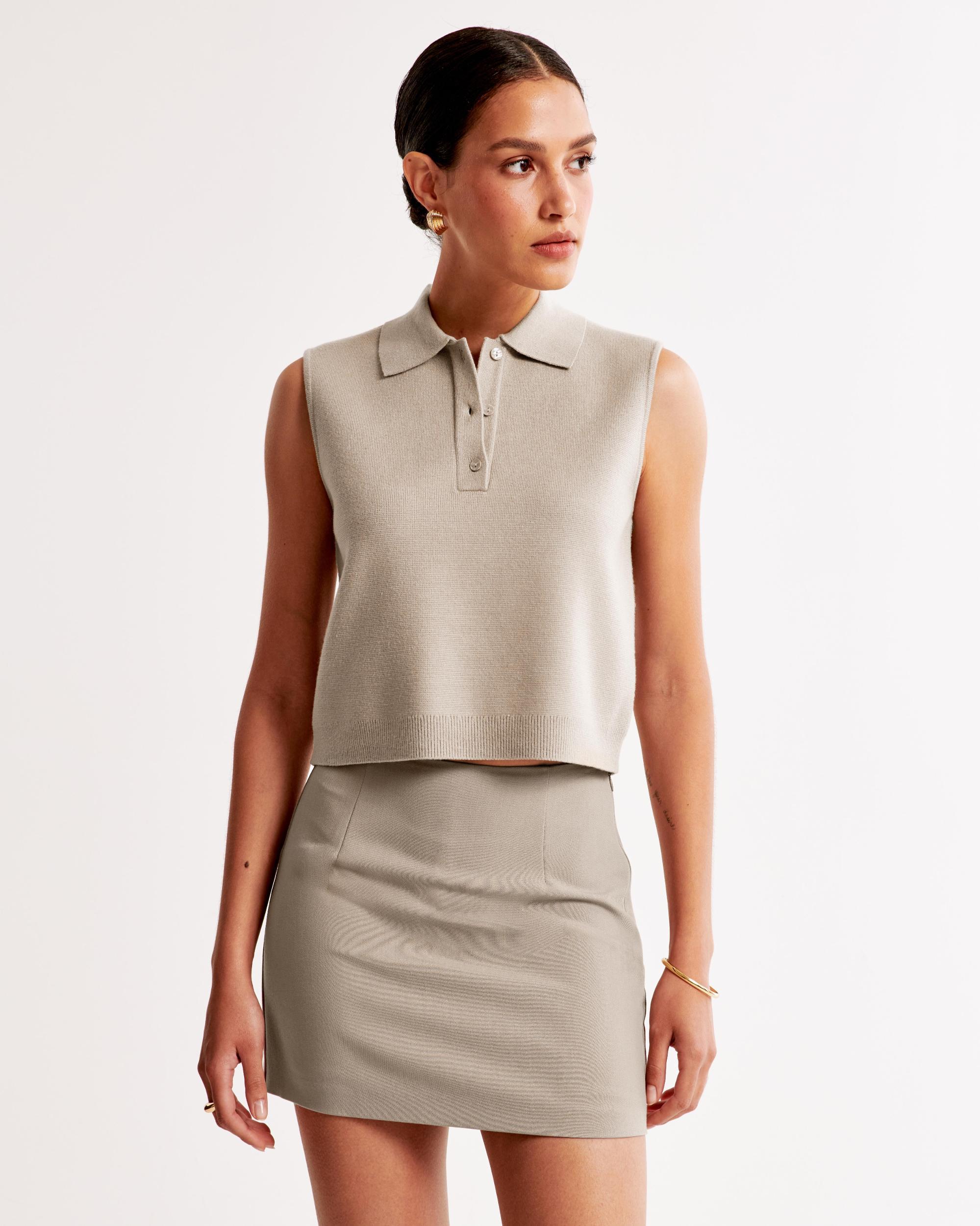 LuxeLoft Sleeveless Notch-Neck Top Product Image