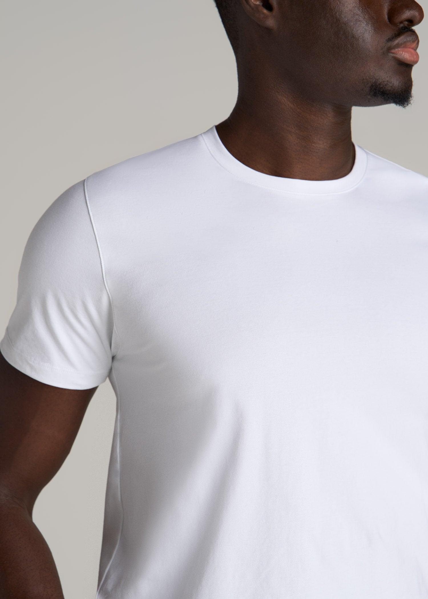 The Essential MODERN-FIT Crewneck Tee for Tall Men in Skyline Grey Product Image