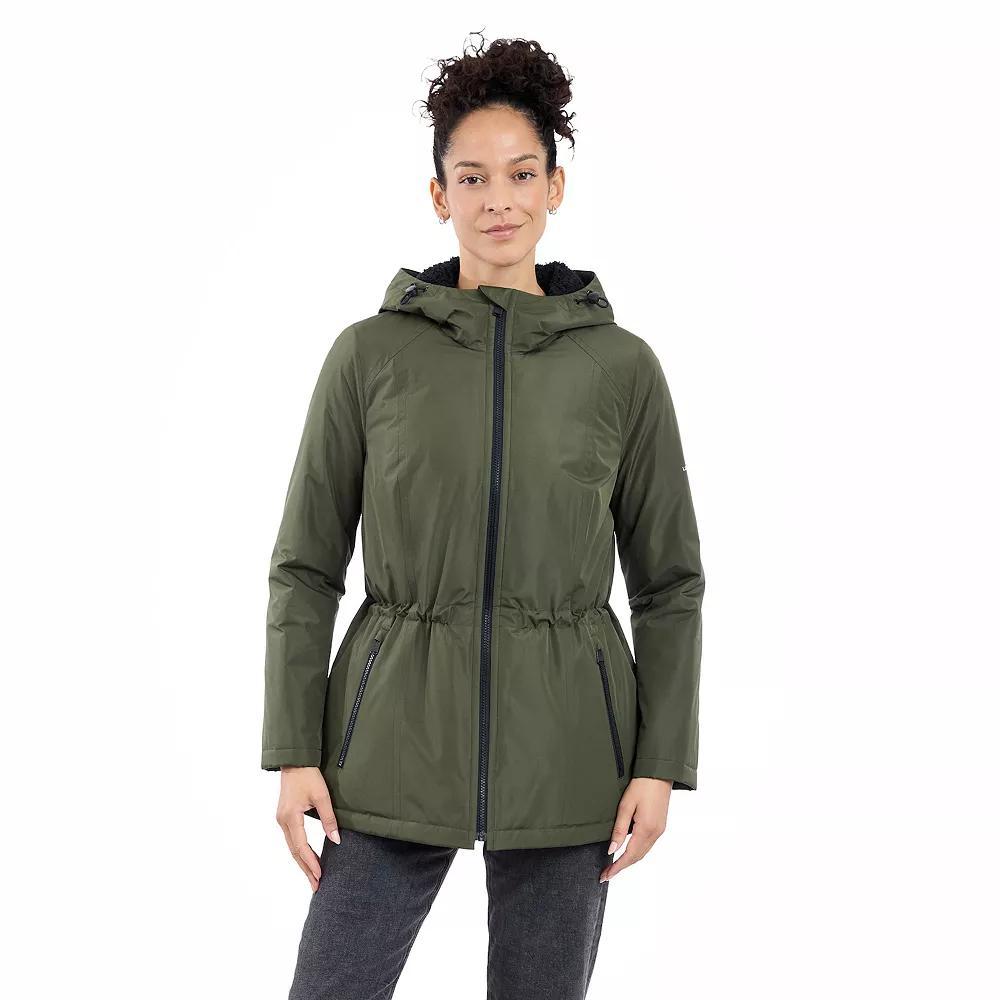 Women's London Fog Zip-Front Rain Anorak Jacket, Size: Small, Green Product Image