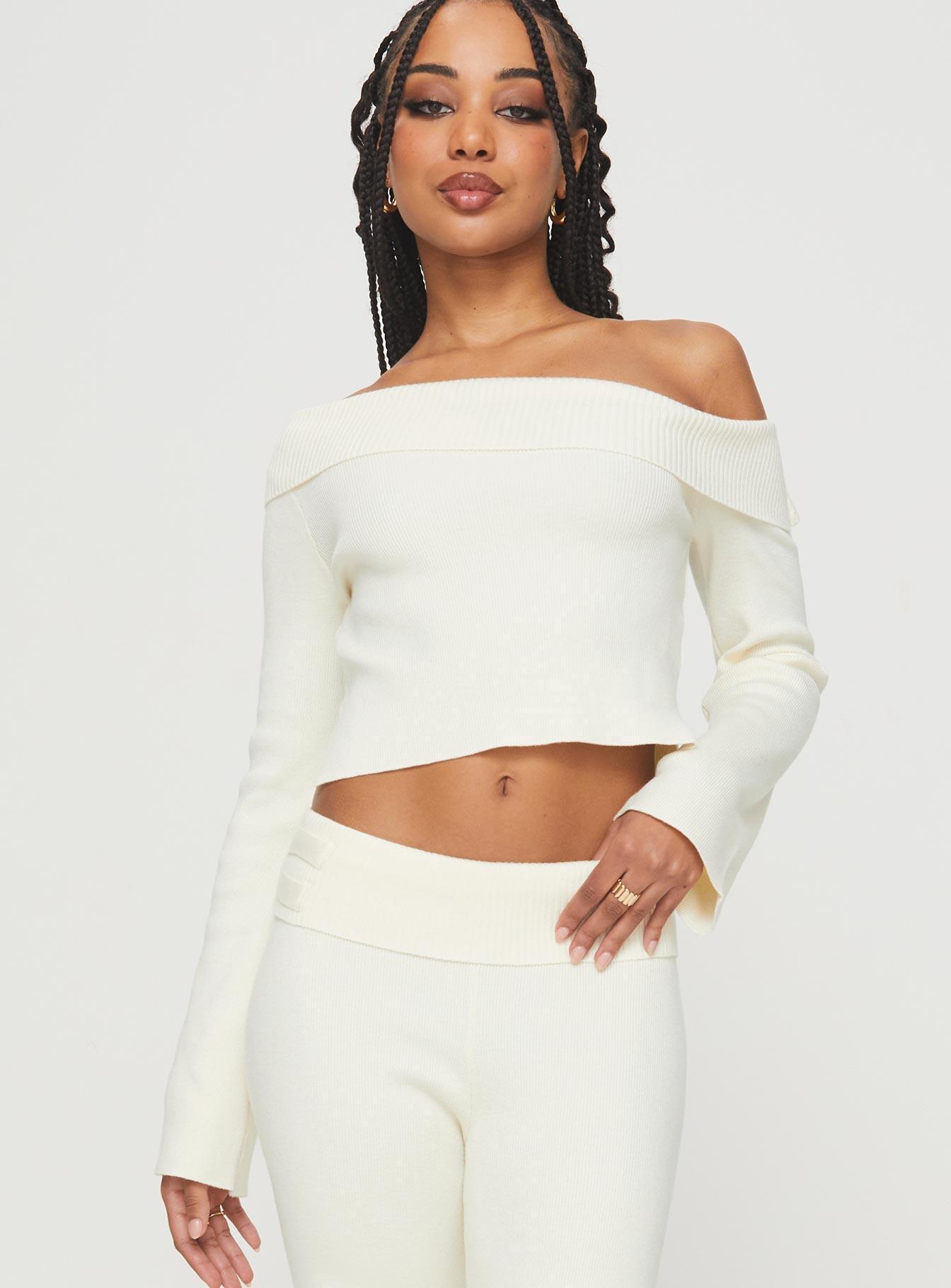 Sina Off The Shoulder Top Cream Product Image