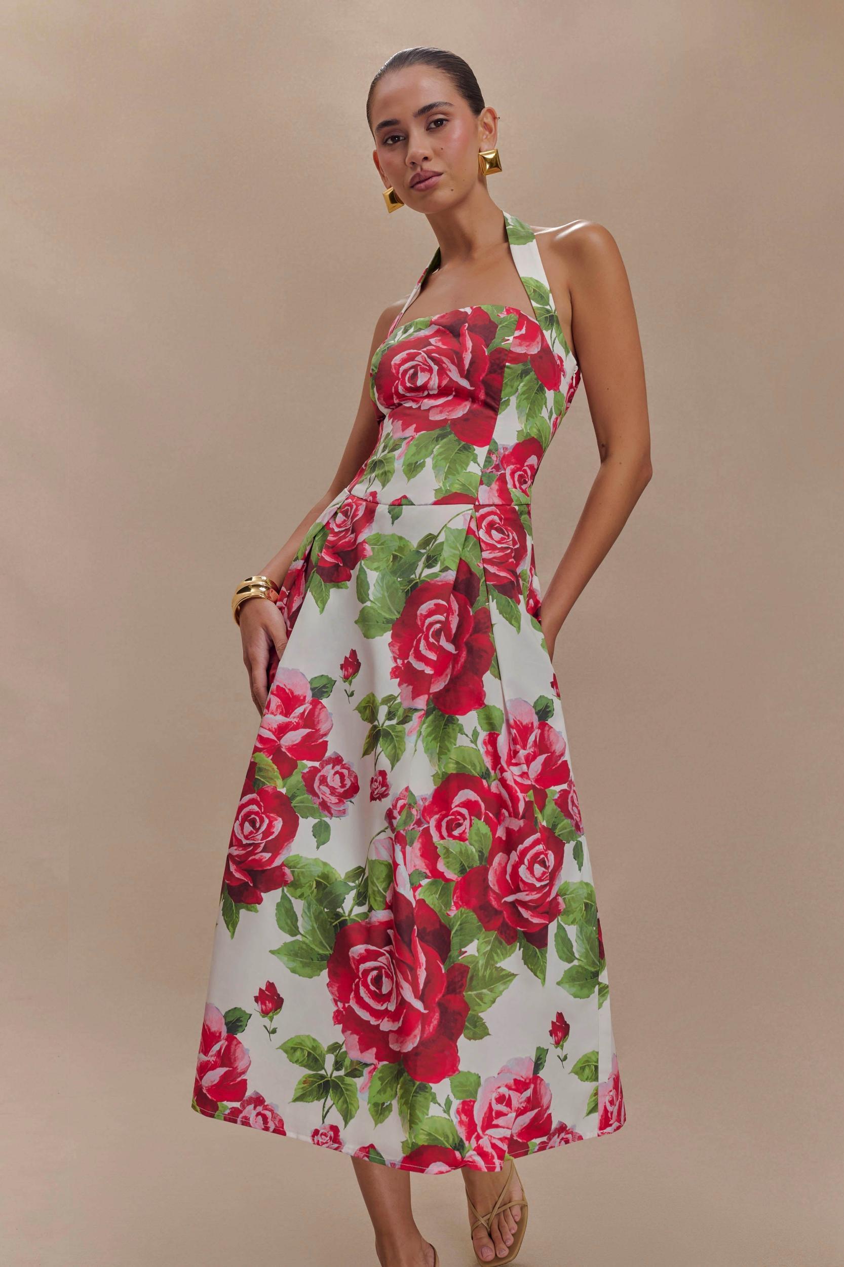 Juana Halter Midi Dress - Sonia Rose Print Product Image