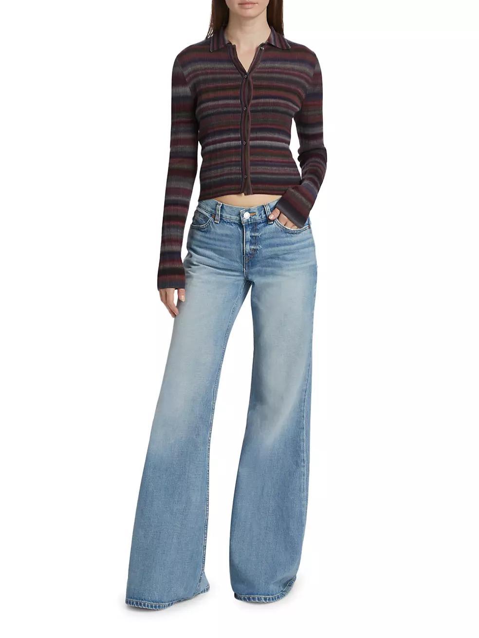 Baggy Flare Mid-Rise Wide-Leg Jeans Product Image