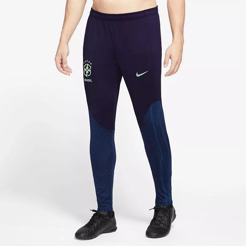 Men's Nike Navy Brazil National Team Strike Performace Track Pants, Size: 2XL, Soc Blue Product Image