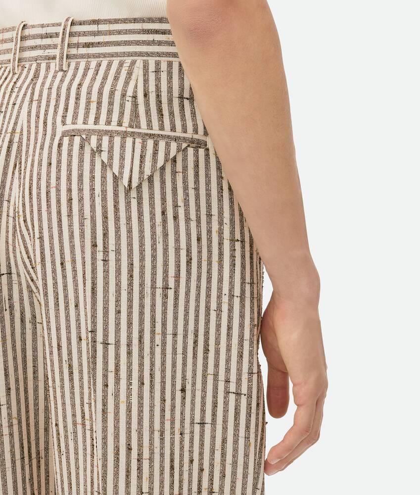 Men's Knotted Viscose And Silk Trousers in Talc/loam Product Image