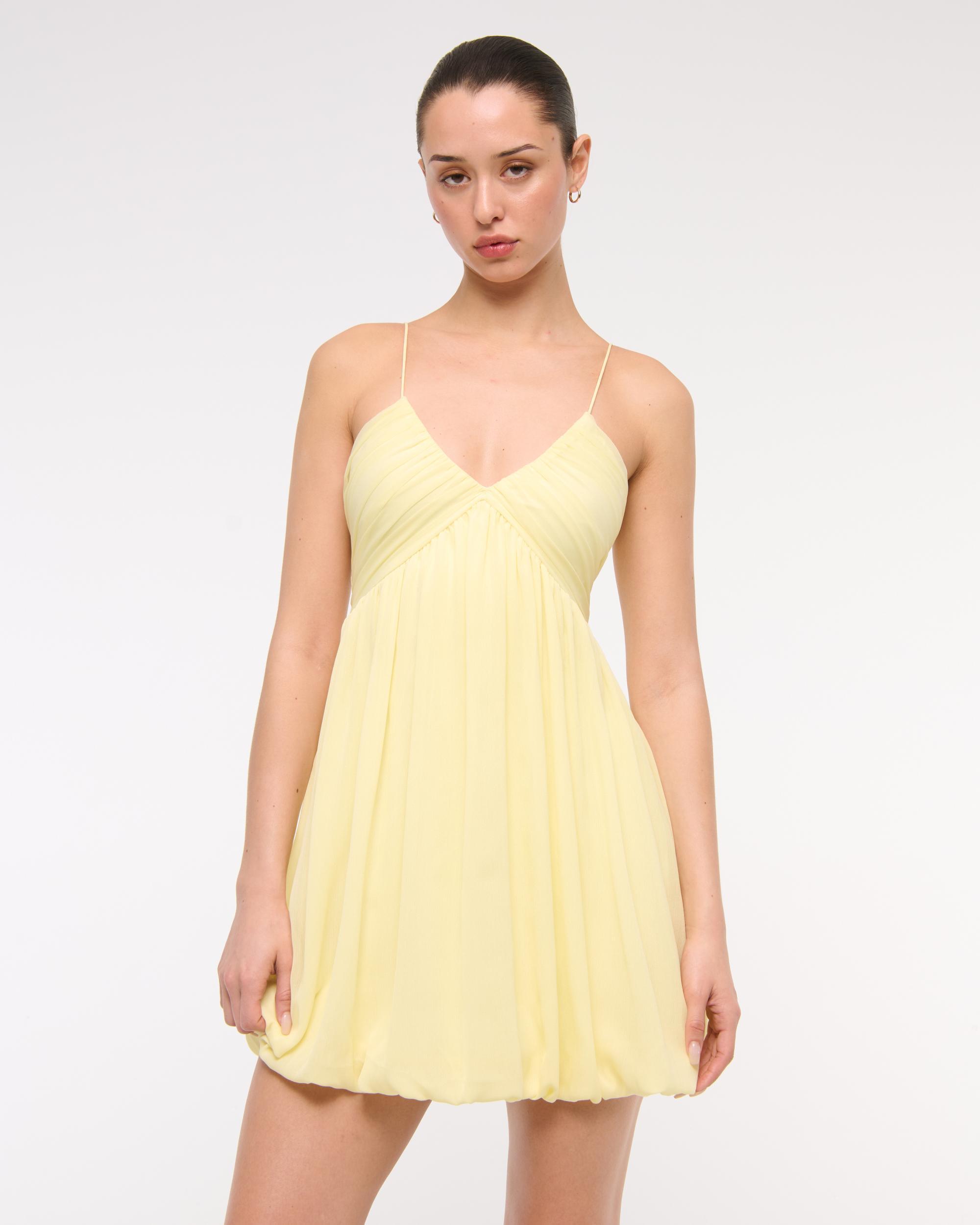 Sheer Bubble Hem Mini Dress Product Image
