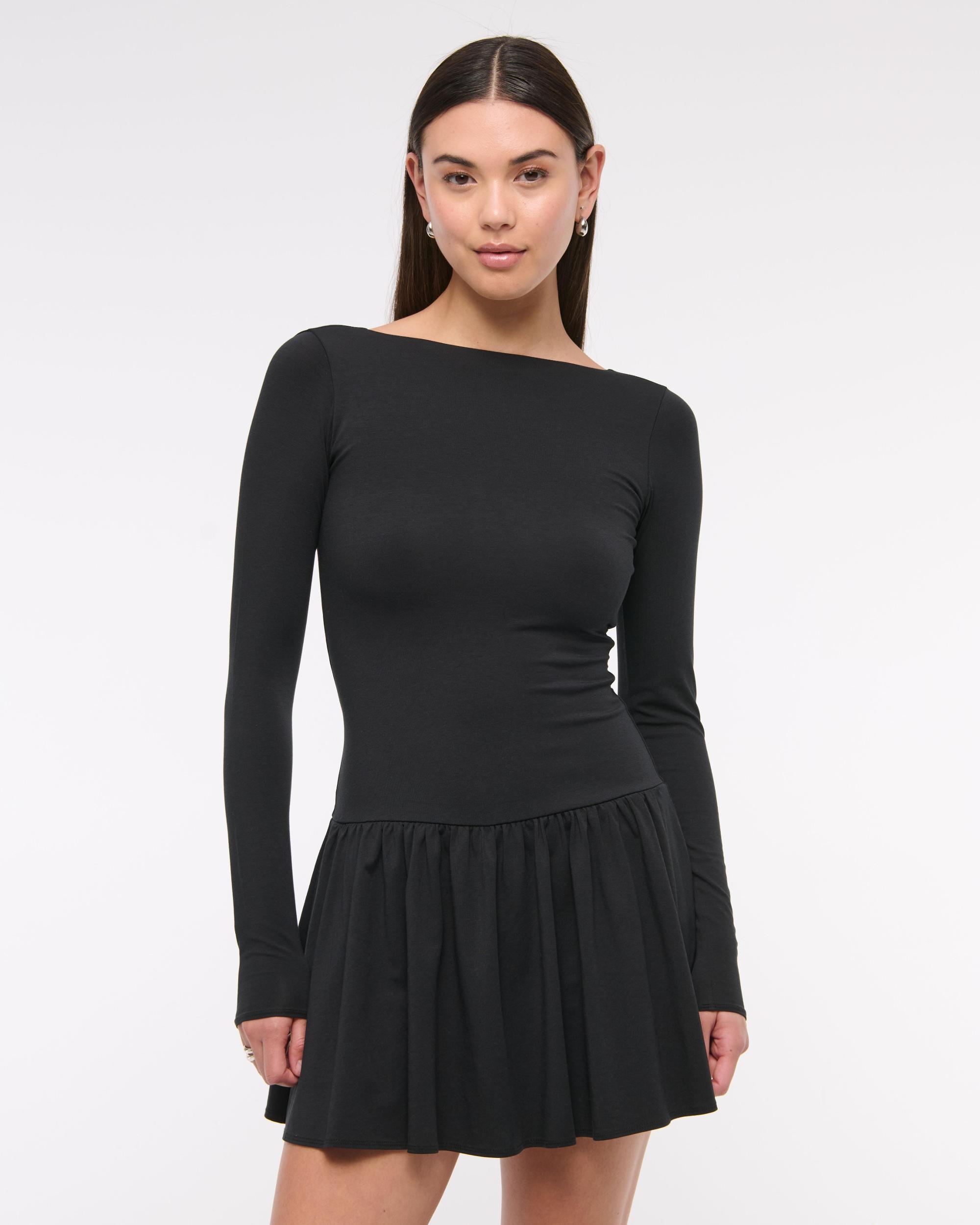 Drop-Waist Knit Skort Product Image