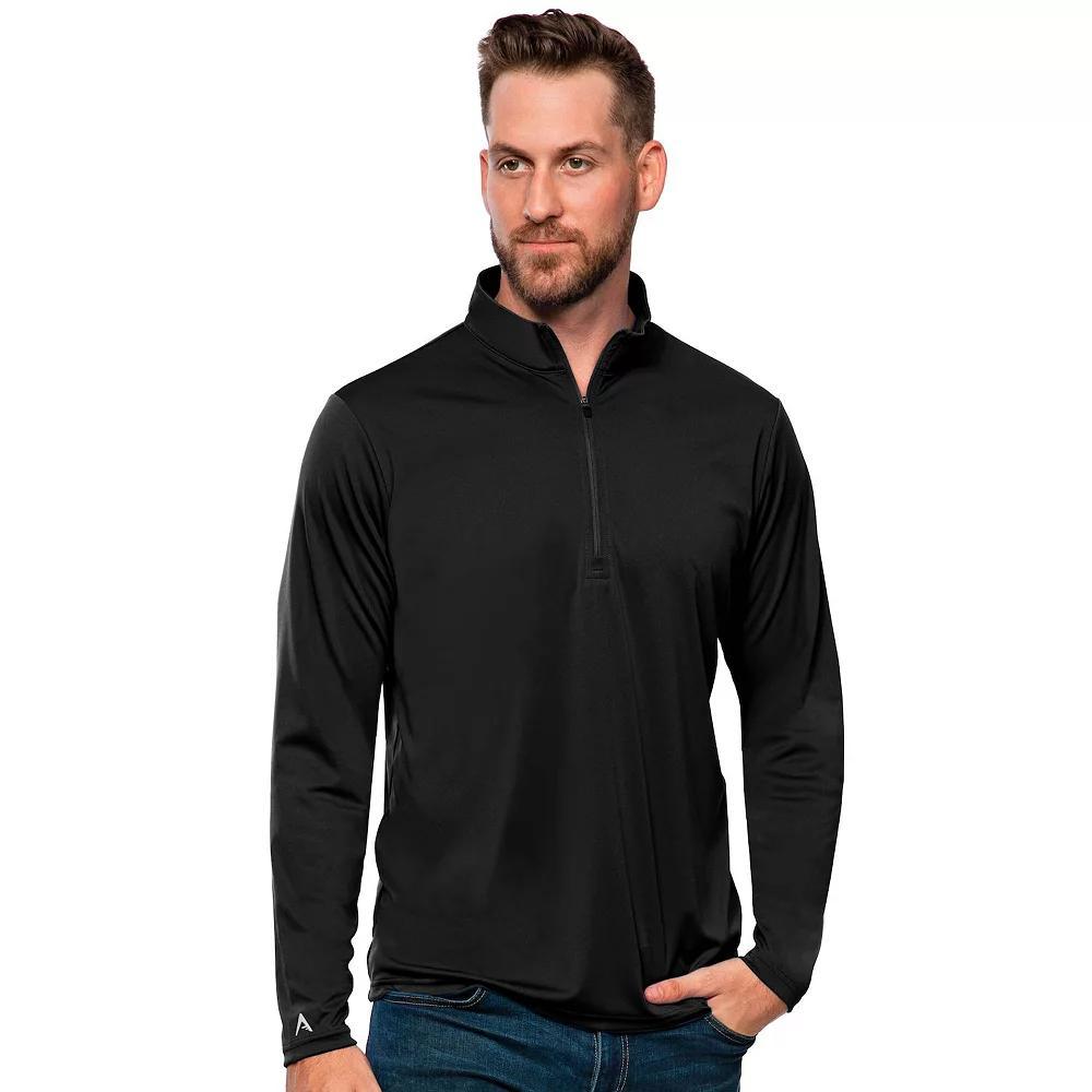 Men's Antigua Blank Tribute Quarter Zip Pullover, Size: Medium, Blue Product Image