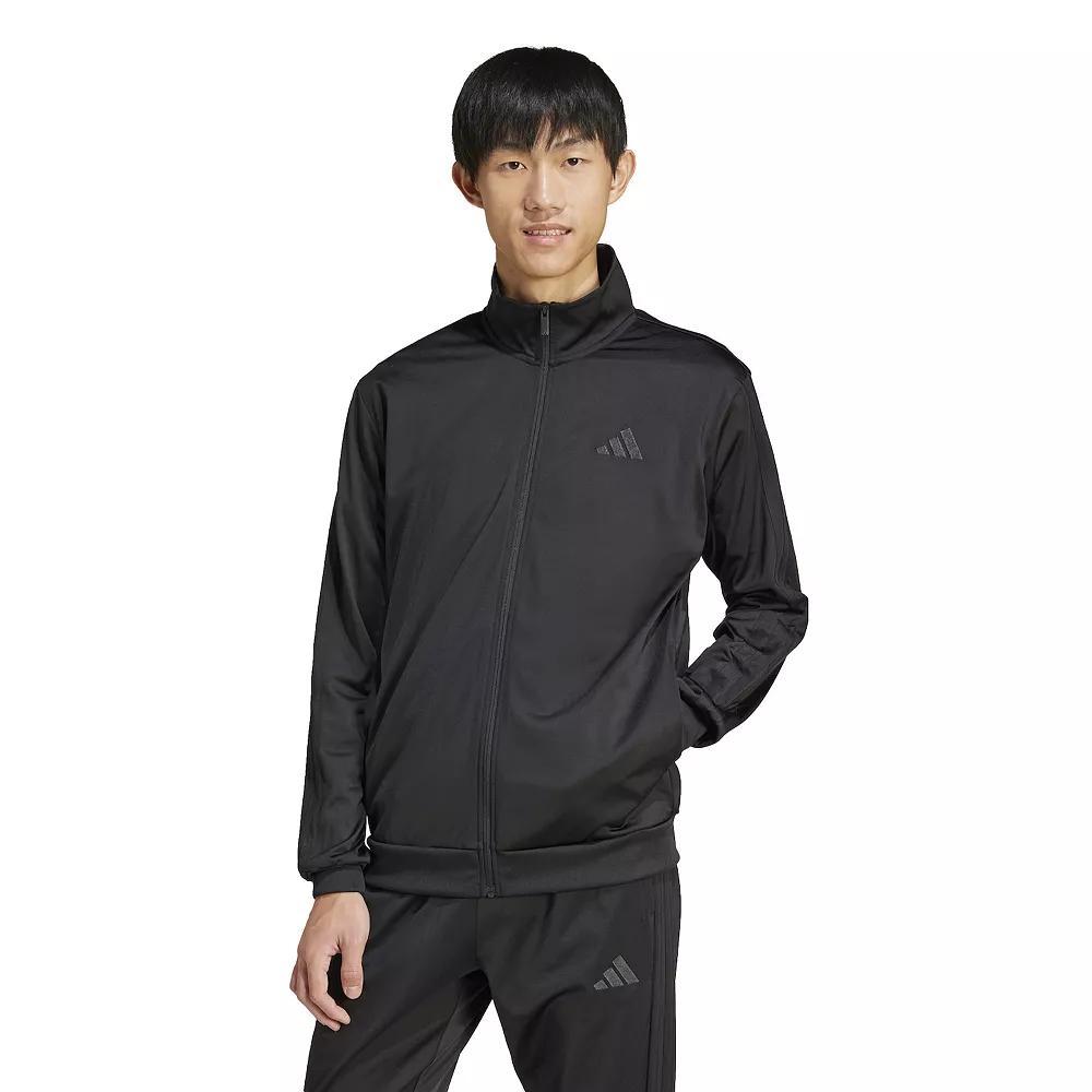 Men's adidas 3-Stripes Tricot Regular Sportswear Track Jacket, Size: XXL, Black Black Product Image