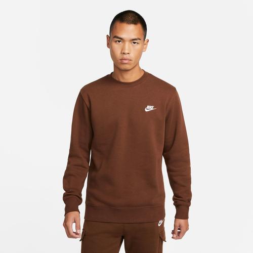 Men's Nike Club Fleece Crew, Size: Large, Dark Gray Grey Product Image