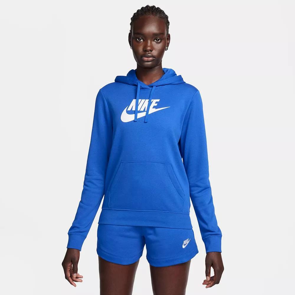 Women's Nike Sportswear Club Large Logo Fleece Hoodie, Size: Small, Game Royal Product Image