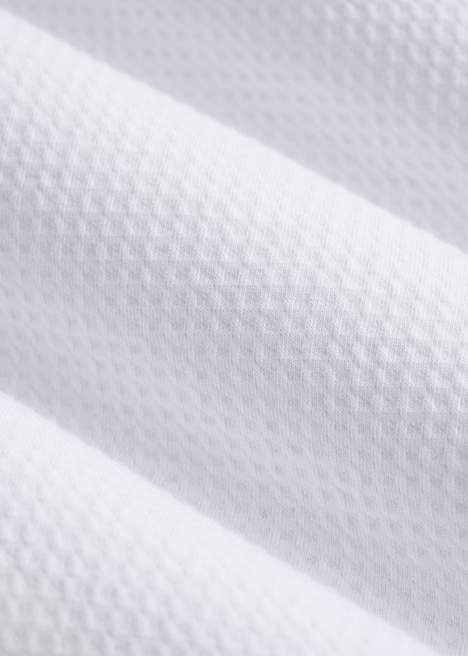 Cloud Knit Waffle Long Sleeve Tee for Tall Men in White Product Image