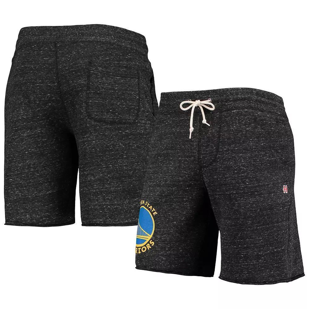 Mens Homage Charcoal Golden State Warriors Primary Logo Tri-Blend Sweat Shorts Product Image