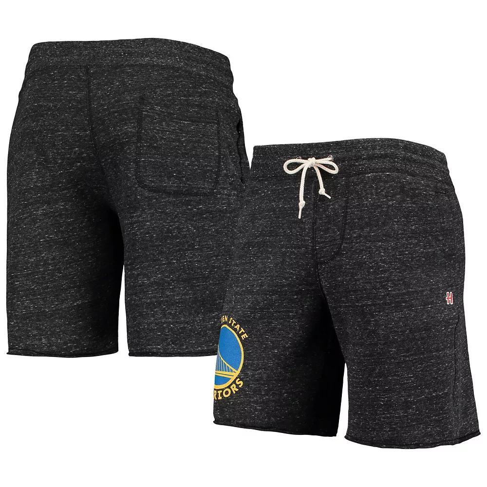 Mens Homage Charcoal Golden State Warriors Primary Logo Tri-Blend Sweat Shorts Product Image