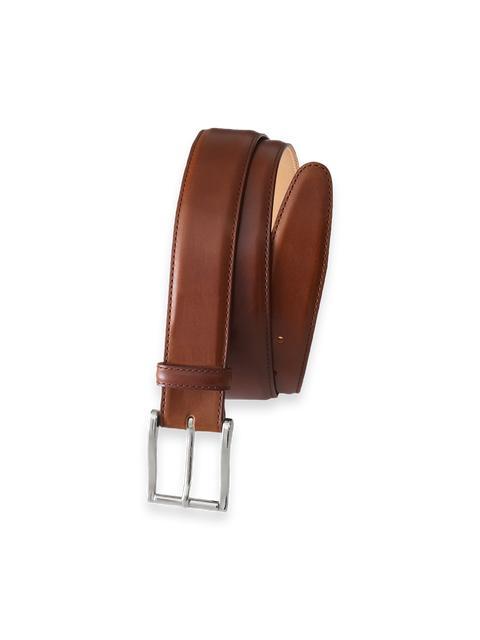Leather Belt with Changeable Buckle - Chestnut Product Image