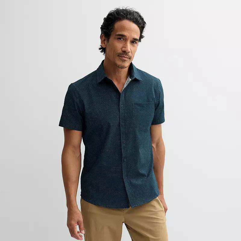 Men's FLX Slim Performance Untucked-Fit Button Down Shirt, Size: Medium SLIM, Kacey Beige Product Image