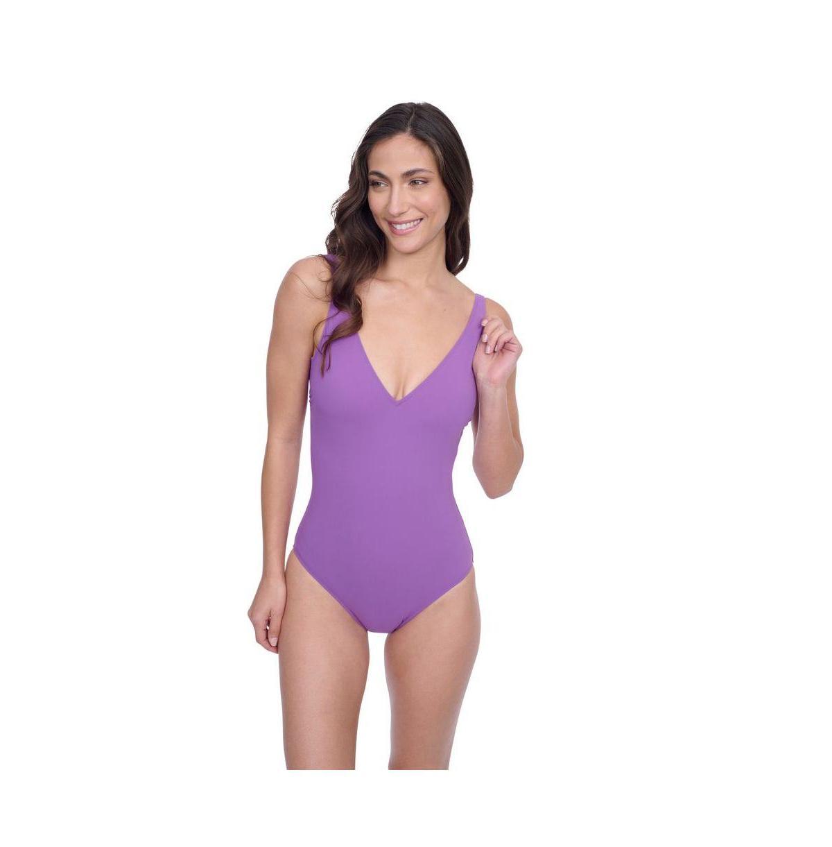 Profile by Gottex Womens Pretty Wild V-Neck One Piece Swimsuit Product Image