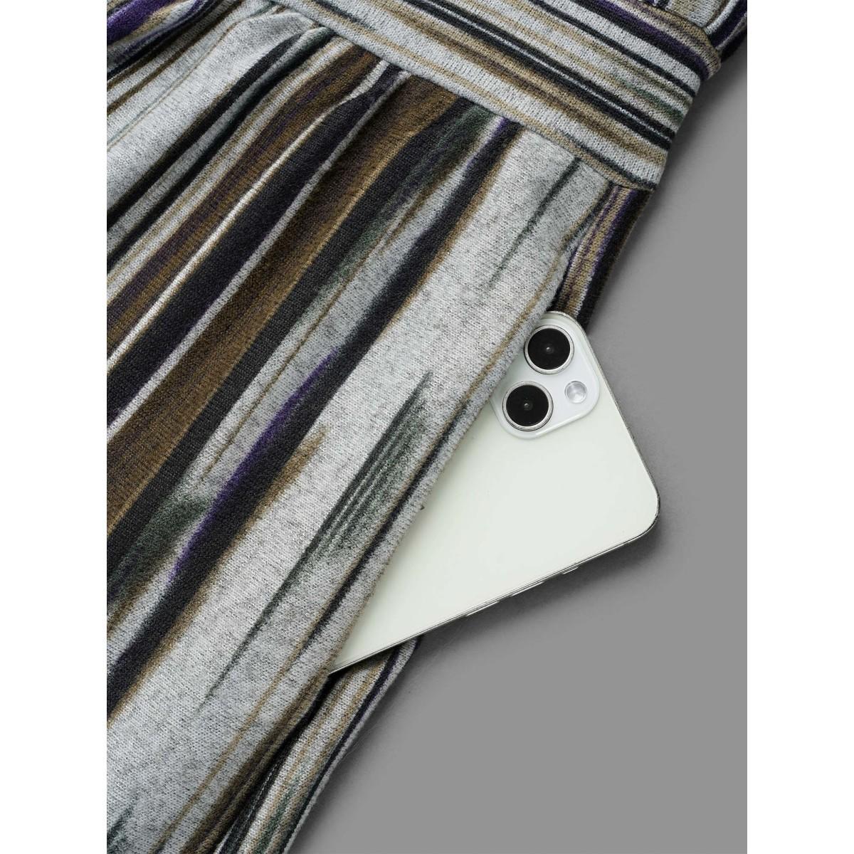 Plus Size Colored Striped Open Front Waist Defining Jacket Women Multicolor Contrast Bodycon Side seam pocket Everyday Jackets BloomChic 28/5X Product Image