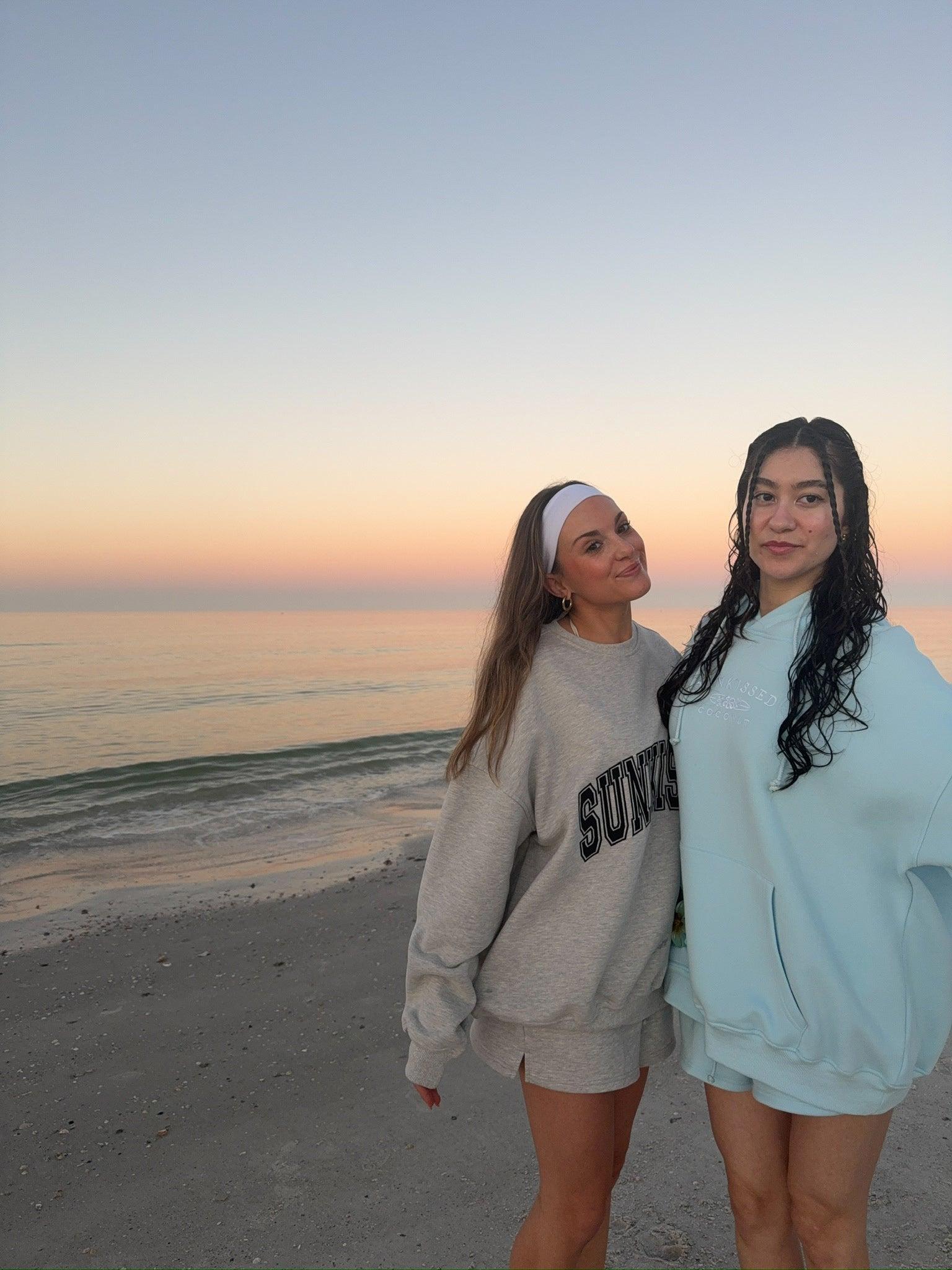 Afternoon Grey Sunkissed Varsity Embroider Sweatshirt Girls Product Image