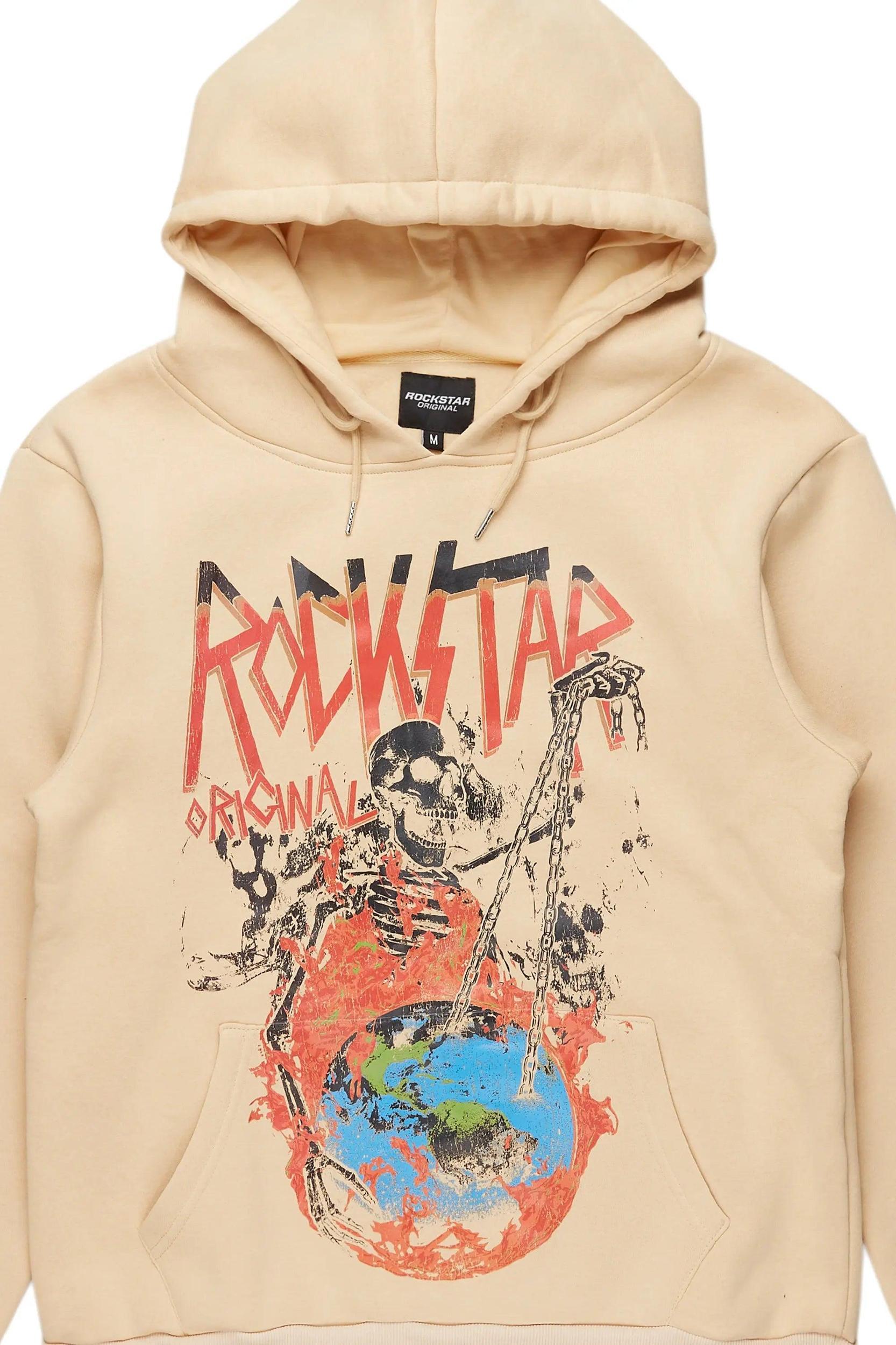 Barrett Beige Graphic Hoodie Male Product Image