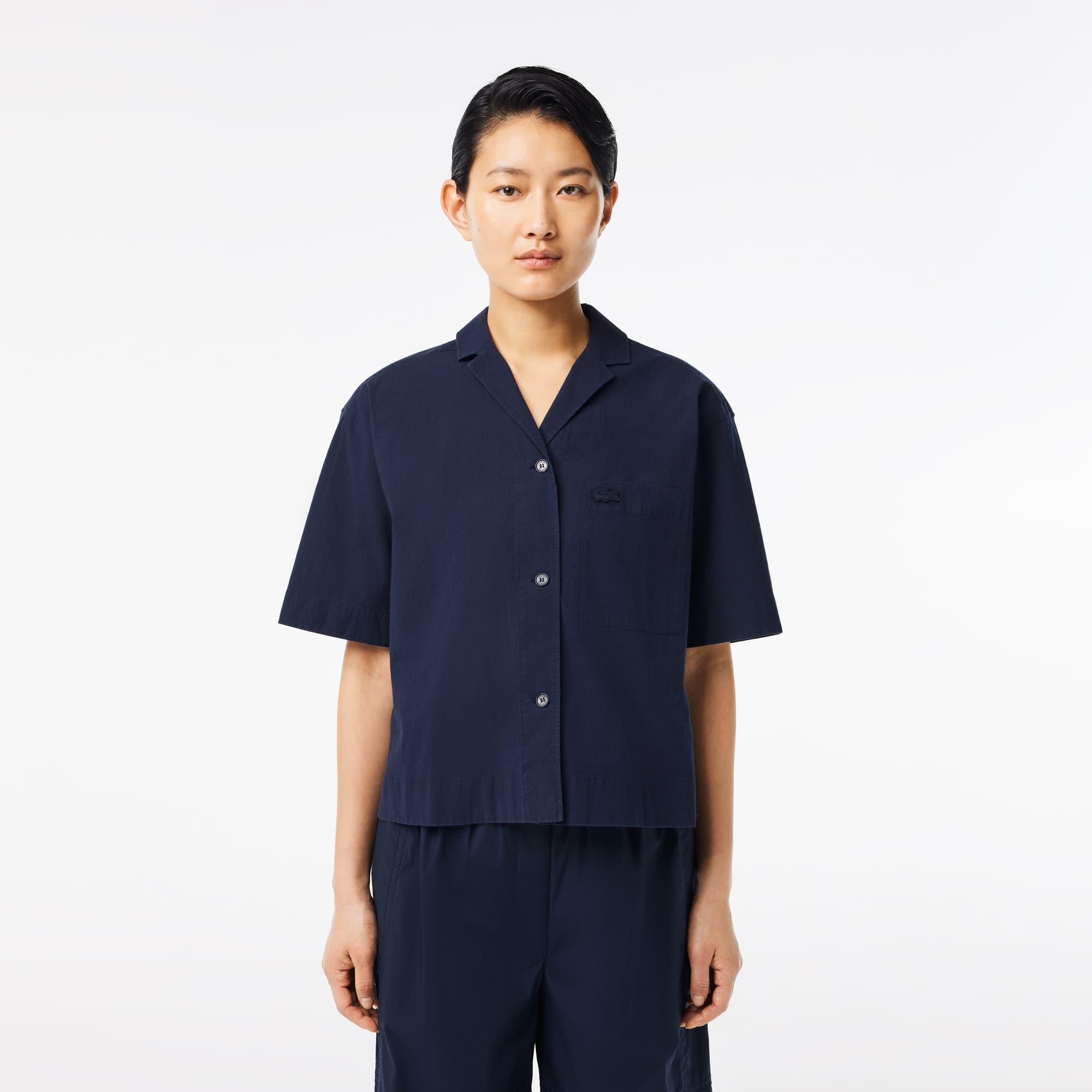 Cropped Oversized Cotton Shirt Product Image