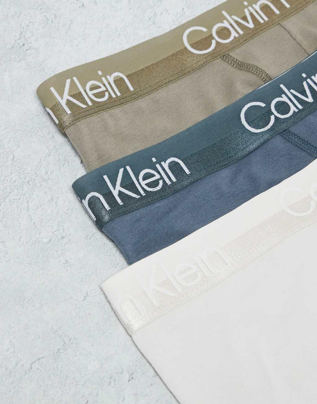 Calvin Klein modern structure cotton briefs 3 pack in multi Product Image