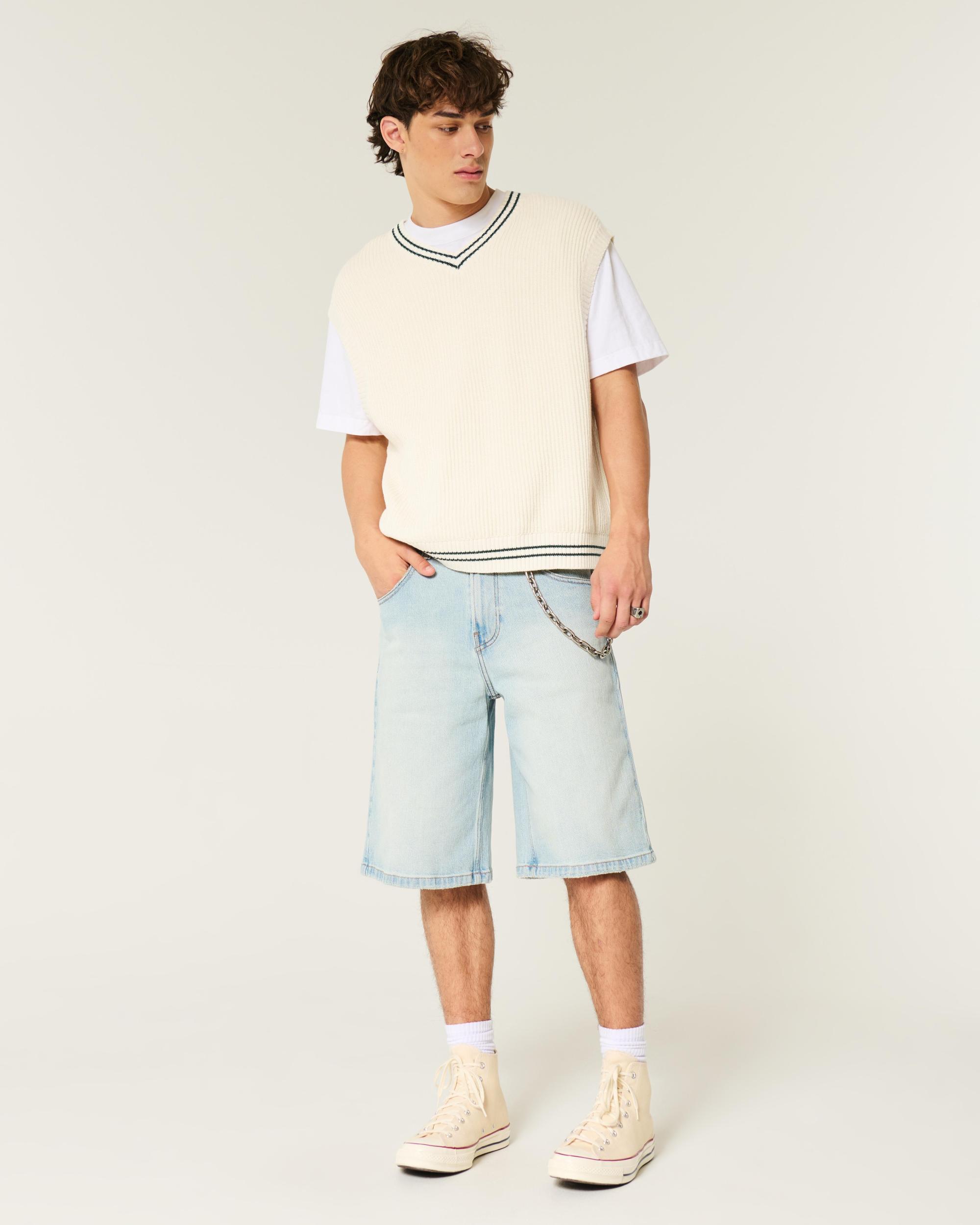 Boxy V-Neck Sweater Vest Product Image