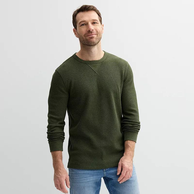 Men's Sonoma Goods For Life® The Essential Waffle Thermal Tee, Size: Small, Grey Grey Product Image
